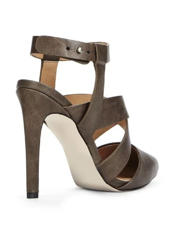 Темно-коричневые босоножки JustFab с ремешком
