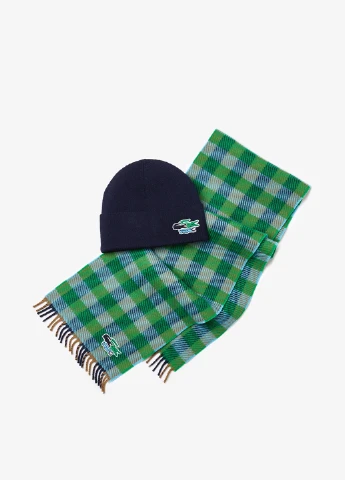 Комбінований демісезонний комплект (шарф, шапка) Lacoste