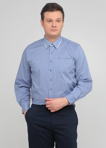 Голубой кэжуал рубашка однотонная Marco Donati
