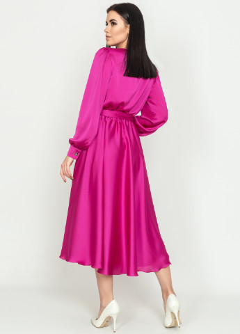 Фуксинова (кольору Фукія) кежуал плаття, сукня Seam однотонна