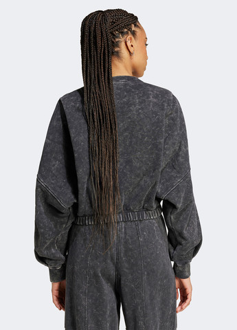 Серый свитшот adidas тай-дай без декора (329059690)