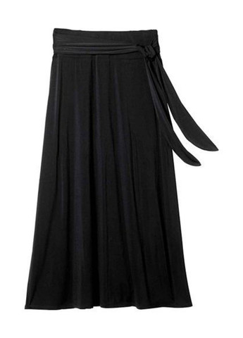 Черная кэжуал однотонная юбка Studio 1886 а-силуэта (трапеция)