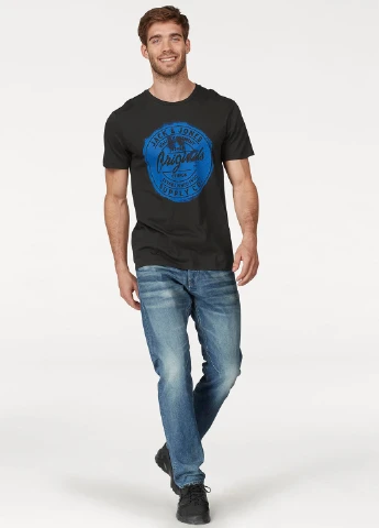 Чорна футболка Jack & Jones