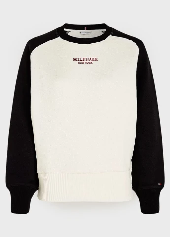 Бежевий світшот Tommy Hilfiger колор блок вишивка (306825625)