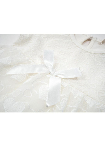 Комбинированное платье с сердечками (14581-98g-cream) Breeze (251326894)