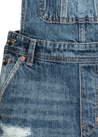 Комбінезон H&M комбінезон-шорти однотонний синій джинсовий