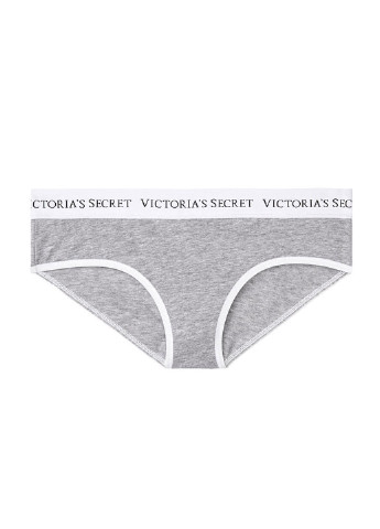 Трусики Victoria's Secret слип логотипы серые повседневные трикотаж