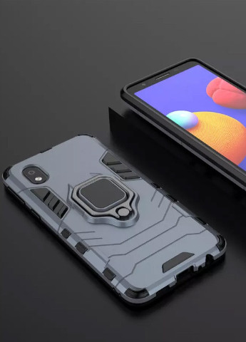 Ударостійкий чохол Transformer Ring for Magnet для Samsung Galaxy M01 Core / A01 Core Сірий / Metal slate (is_00000038792_3) Epik (238478867)