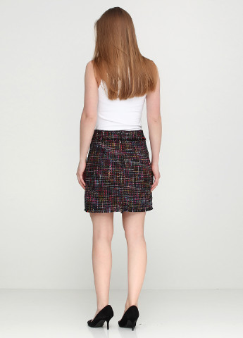 Черная кэжуал с абстрактным узором юбка H&M мини