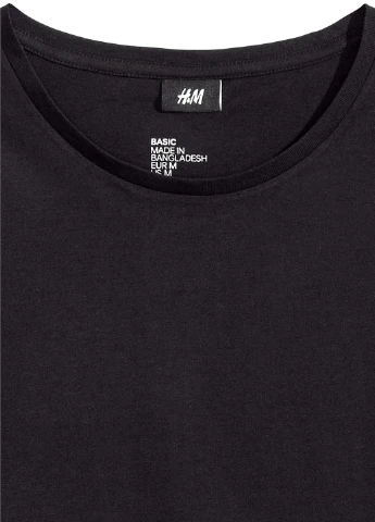 Черная футболка H&M