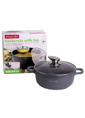 Каструля з кришкою KM-4424 2.3 л 20 см Kamille (253630387)