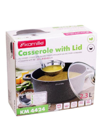 Каструля з кришкою KM-4424 2.3 л 20 см Kamille (253630387)