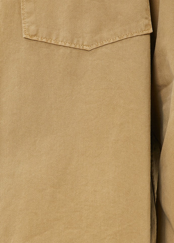 Песочная кэжуал рубашка однотонная KOTON