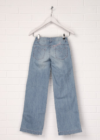 Голубые демисезонные со средней талией джинсы Parrot