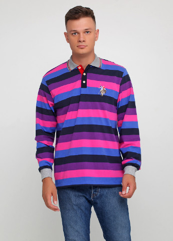 Цветная футболка-поло для мужчин U.S.Polo Assn в полоску