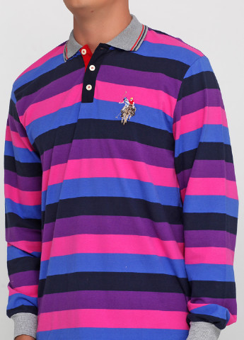Цветная футболка-поло для мужчин U.S.Polo Assn в полоску