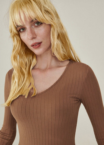 Кавова кежуал сукня футляр Sinsay однотонна