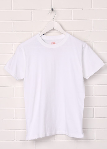 Біла демісезонна футболка з коротким рукавом Hanes