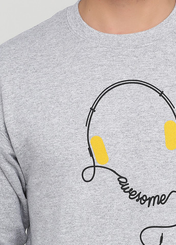 Світло-сірий світшот Omaze малюнок без декору (361960089)