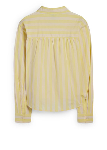 Желтая кэжуал рубашка в полоску C&A