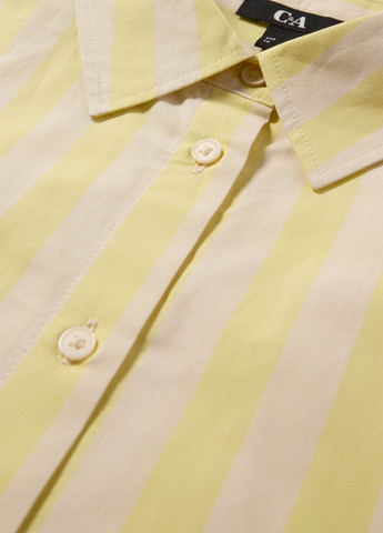 Желтая кэжуал рубашка в полоску C&A