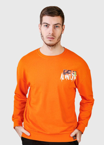 Свитшот 6703 2XL Оранжевый (2000903774600) PLUS EIGHTEEN - крой рисунок персиковый спортивный - (218983909)