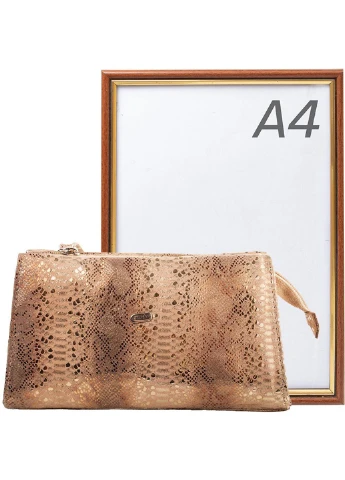 Жіноча шкіряна косметичка 19,5х11х5,5 см Desisan (252416334)