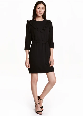 Черное кэжуал платье H&M