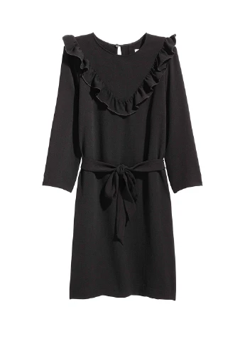 Черное кэжуал платье H&M
