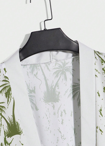 Зеленая кэжуал рубашка с рисунком SHEIN