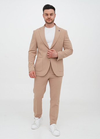Бежевий демісезонний костюм (піджак, штани) брючний Trend Collection
