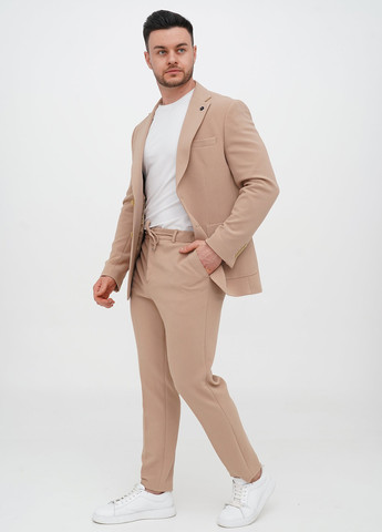 Бежевий демісезонний костюм (піджак, штани) брючний Trend Collection