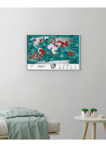 Скретч карта cвіту "Travel Map Marine World" (рама) 1DEA.me (254288766)