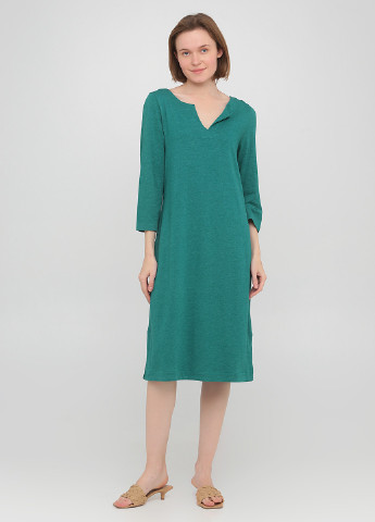 Зеленое кэжуал платье а-силуэт The J. Peterman Company однотонное