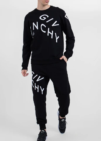 Чорний чорний світшот із логотипом Givenchy однотонний (251176392)