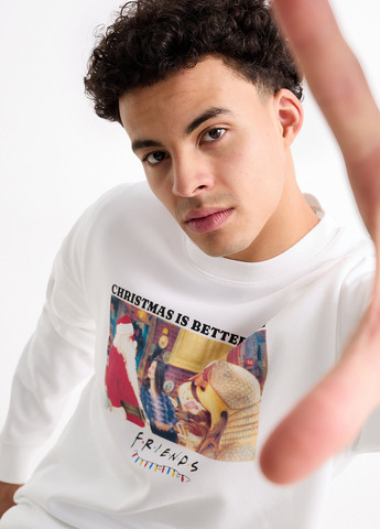 Белый свитшот C&A новогодний без декора (352938963)