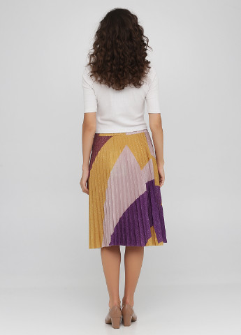 Разноцветная кэжуал в полоску юбка Rinascimento плиссе, клешированная