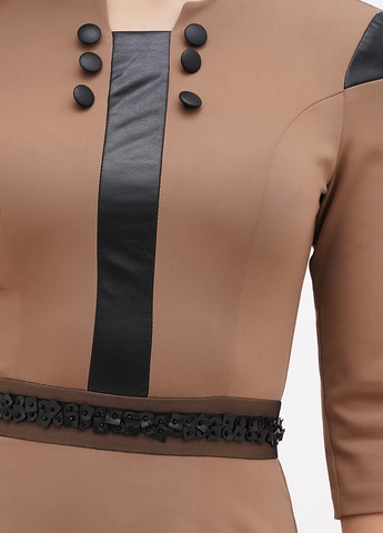 Світло-коричнева кежуал сукня Sassofono однотонна