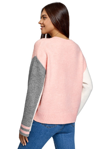 Рожевий демісезонний пуловер пуловер Oodji