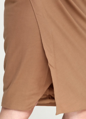 Светло-коричневая кэжуал однотонная юбка Ralph Lauren миди