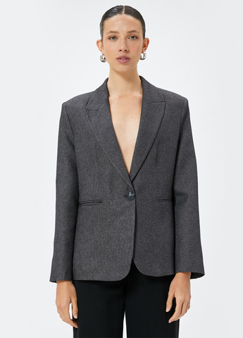 Темно-серый женский жакет KOTON меланжевый - демисезонный