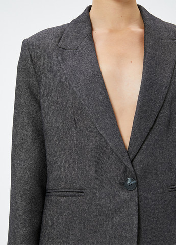 Темно-серый женский жакет KOTON меланжевый - демисезонный