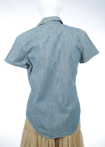 Синяя кэжуал рубашка однотонная Ralph Lauren