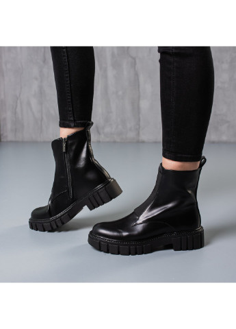 Осенние ботинки женские code 3747 36 23,5 см черный Fashion из искусственной кожи