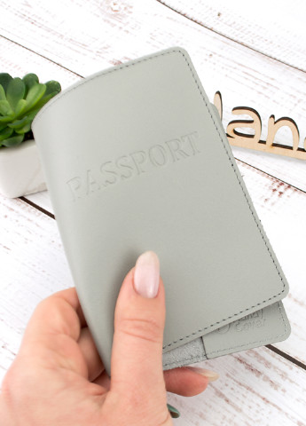 Подарунковий жіночий набір №64: обкладинка на паспорт + ключниця (сірий) HandyCover (254059922)