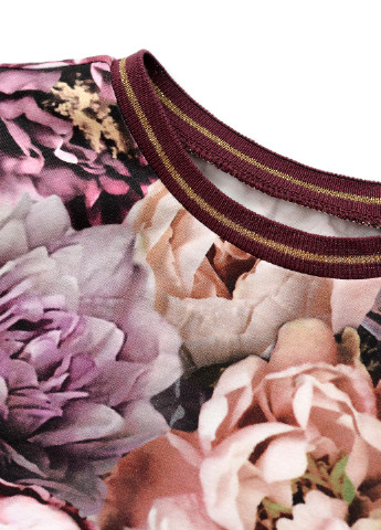 Friends свитшот цветочный розово-коричневый кэжуал