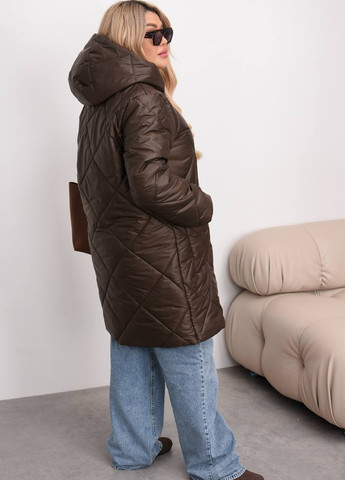 Коричнева демісезонна куртка куртка-пальто Fashion