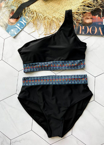 Черный купальник раздельный с шортами в подарочной упаковке FitU