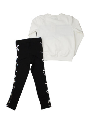 Черно-белый демисезонный комплект (свитшот, брюки) Cichlid