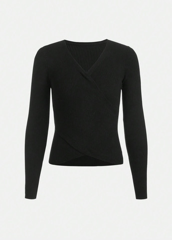 Чорний демісезонний пуловер пуловер SHEIN